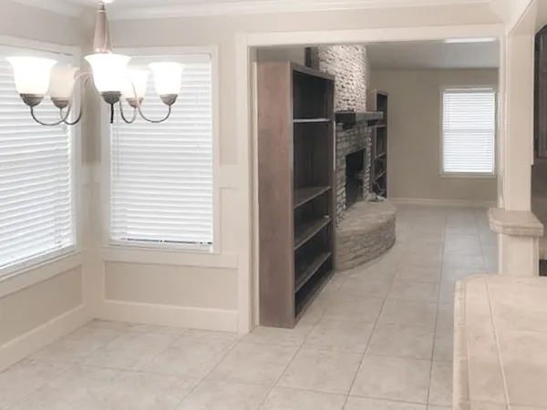 a kitchen with a stove and a sink