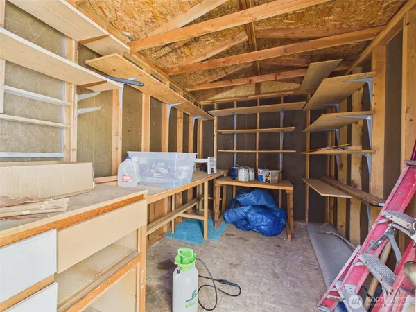 a view of storage and utility room