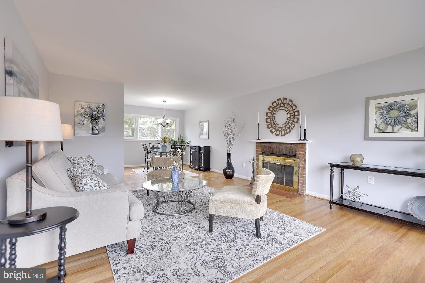 9603 Flower Avenue Silver Spring, MD 20901 - Photo 6 of 30 LIVING ROOM open to Dining Room