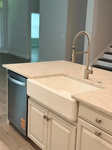 a close view of a sink and tap