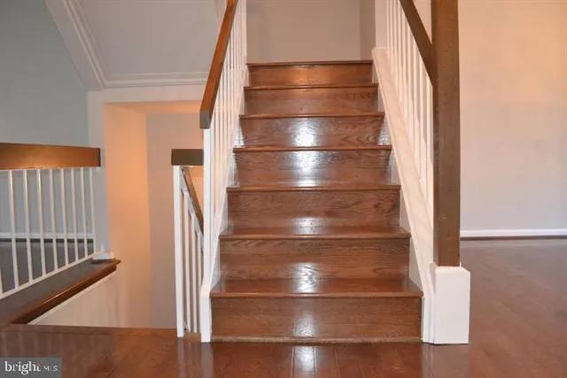 a view of entryway with wooden floor