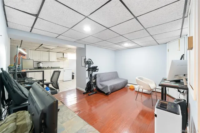 a bedroom with a bed and a cabinets