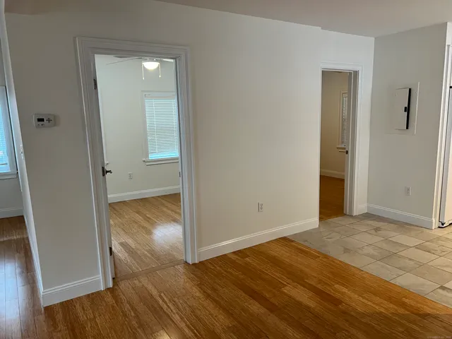 an empty room with a window