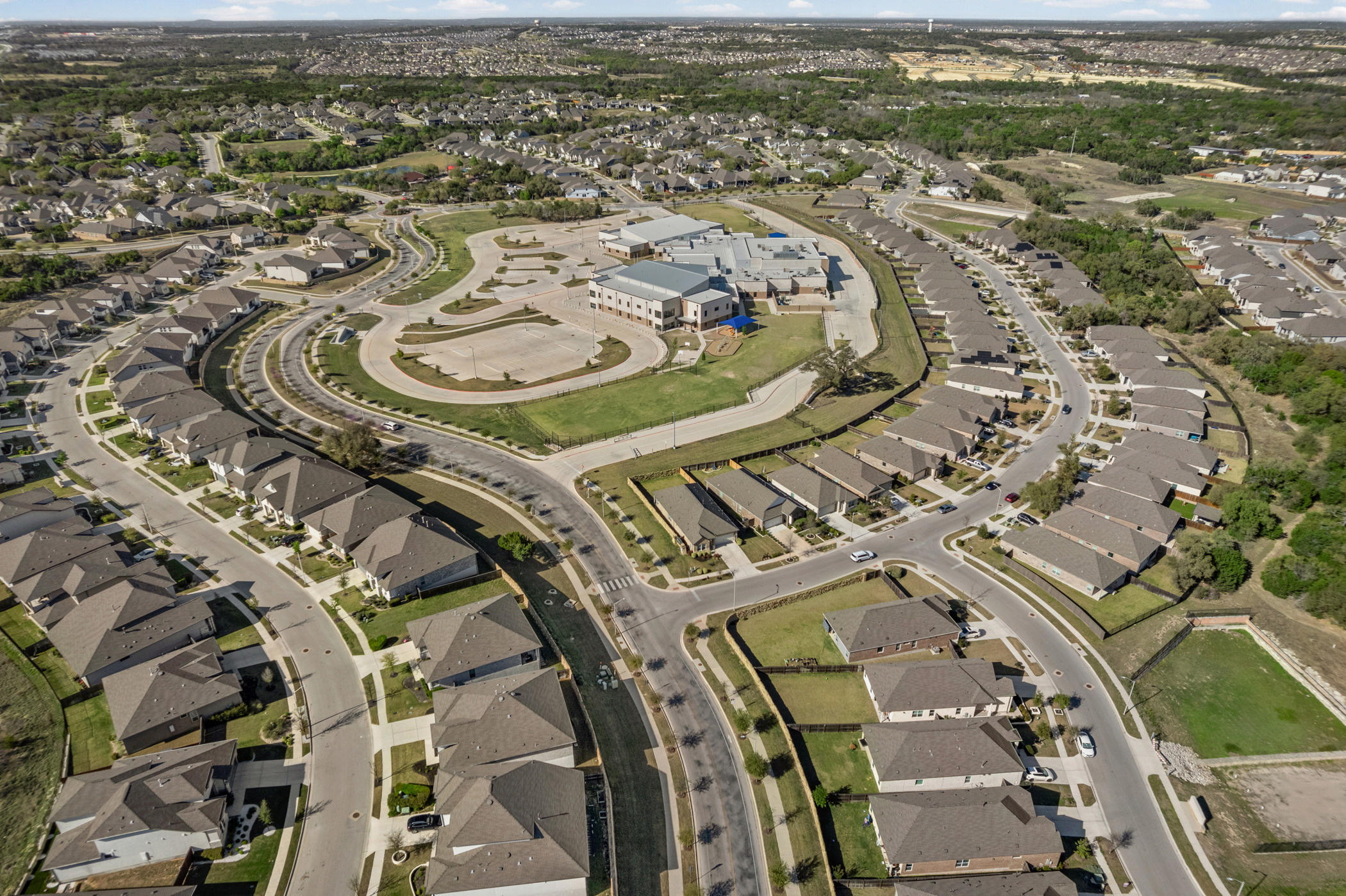 1609 Woolsey Way Leander, TX 78641 - Photo 28 of 29 an aerial view of a swimming pool with outdoor space