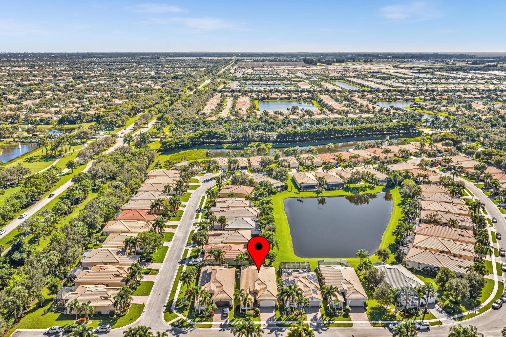 9062 Meridian View Isle Boynton Beach, FL 33473 - Photo 59 of 71 an aerial view of residential building and ocean view