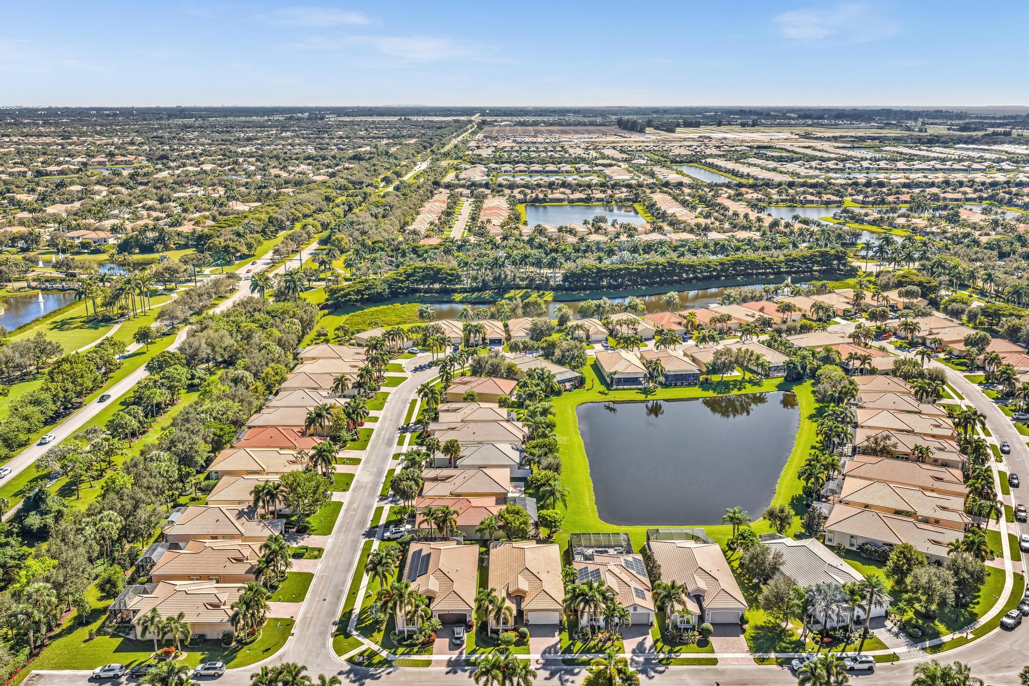 9062 Meridian View Isle Boynton Beach, FL 33473 - Photo 60 of 71 an aerial view of residential building and ocean