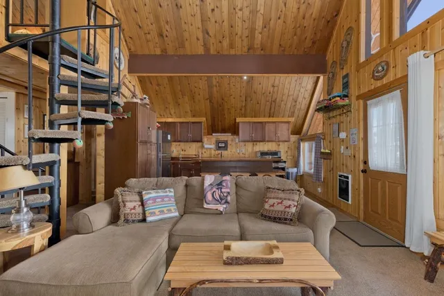 a outdoor living space with furniture