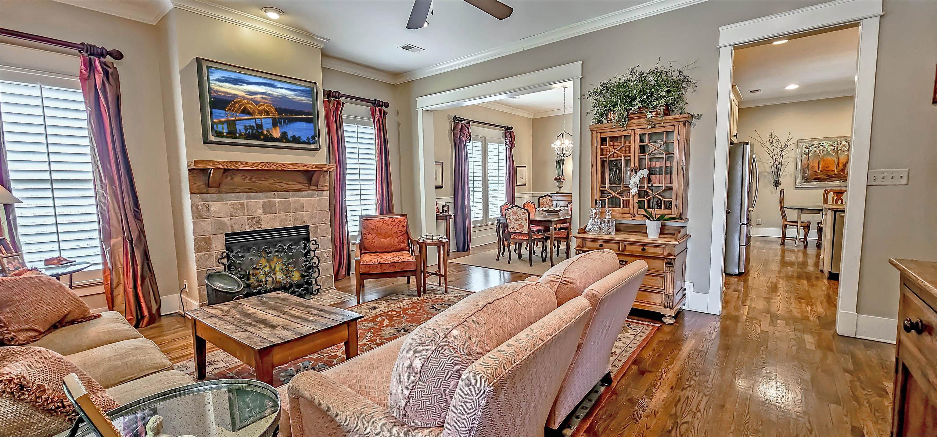 1784 Penshurst Drive Collierville, TN 38017 - Photo 10 of 40 Gas Log Fireplace in Living Room