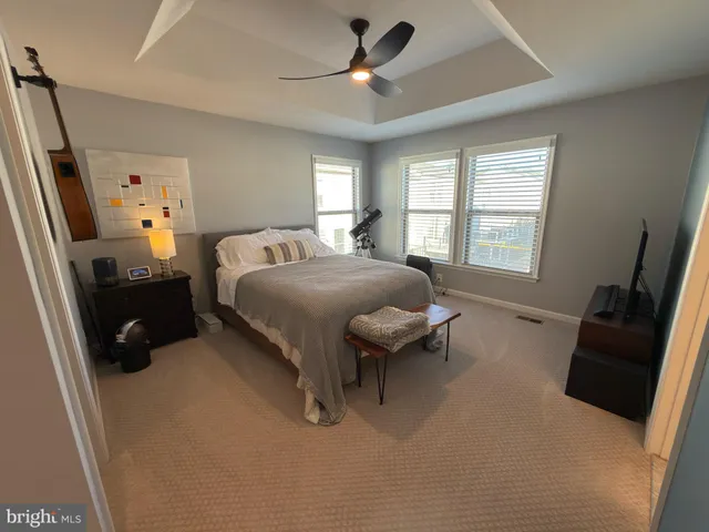 a bed room with a bed and a couch