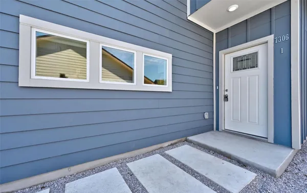 a view of front door of house