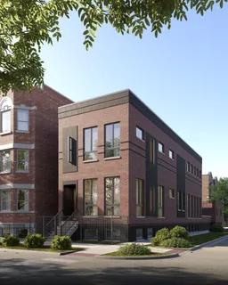 a front view of a building