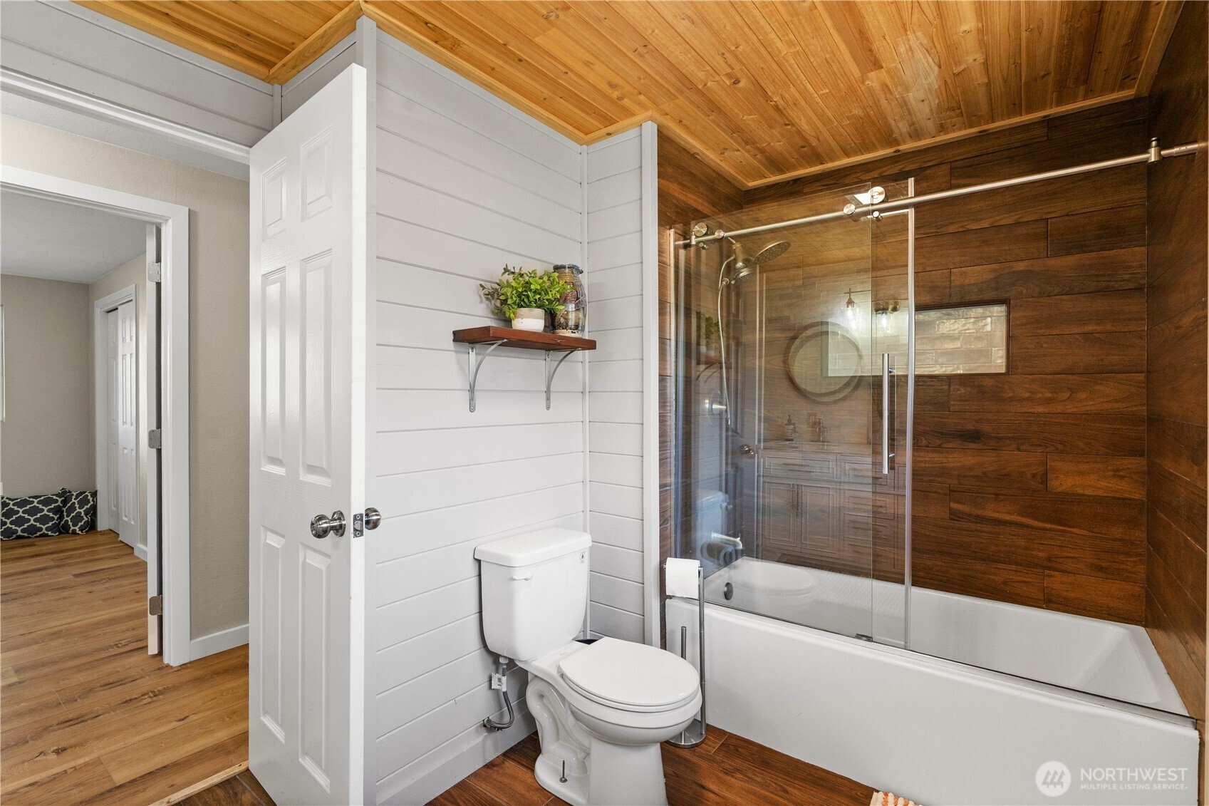 1305 336th Street South Roy, WA 98580 - Photo 19 of 40 a bathroom with a toilet and a shower