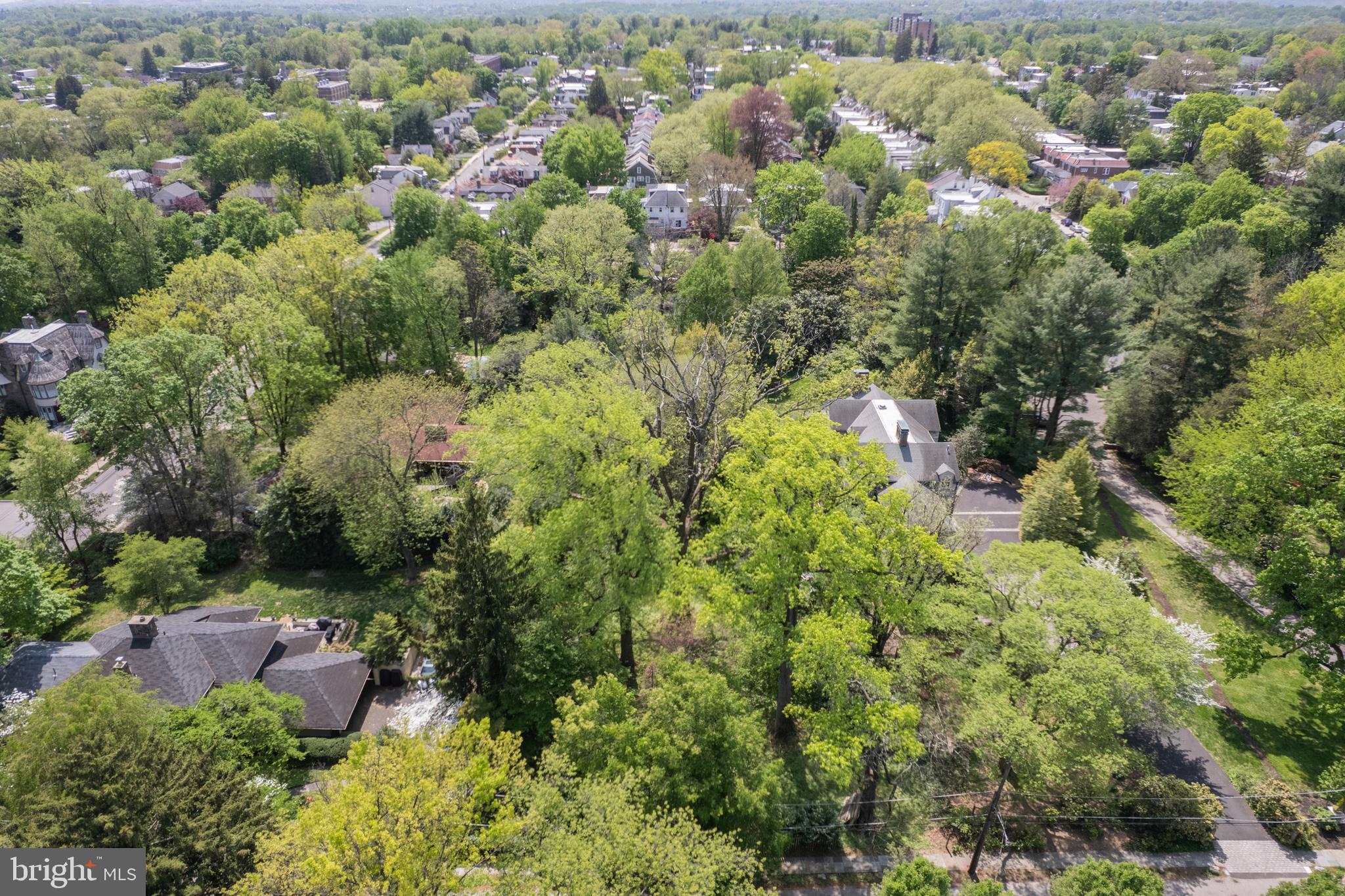 8408 Prospect Avenue Philadelphia, PA 19118 - Photo 10 of 11 an aerial view of a house with a yard