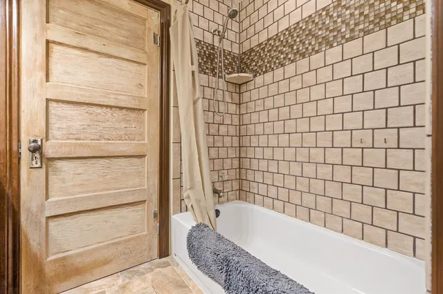 a view of a garden with an ocean