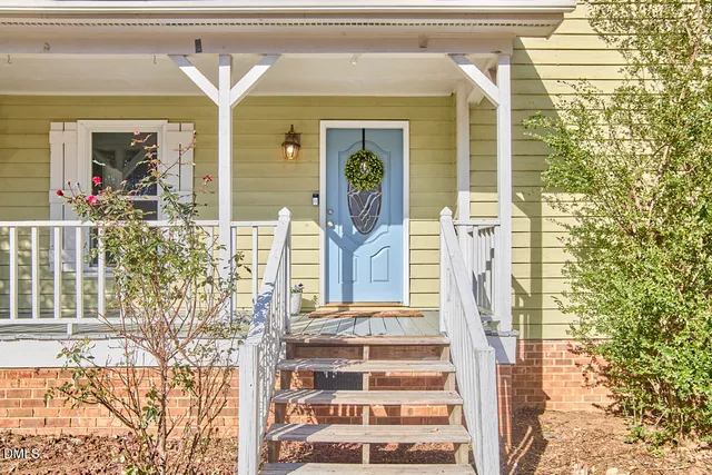 a front view of a house with a window