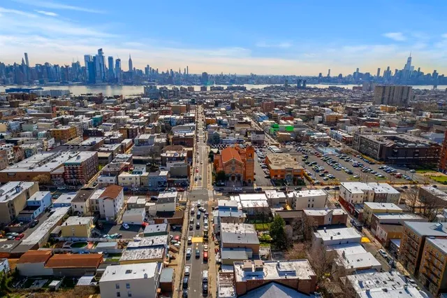 an aerial view of a city