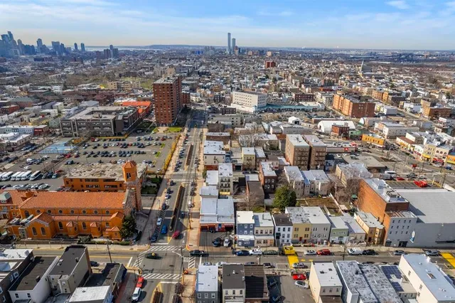 an aerial view of a city