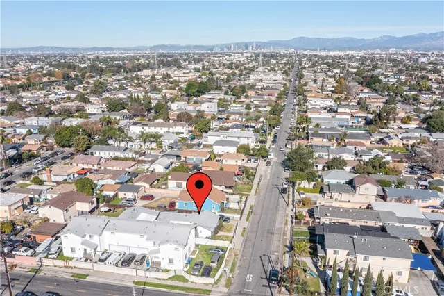 an aerial view of multiple house