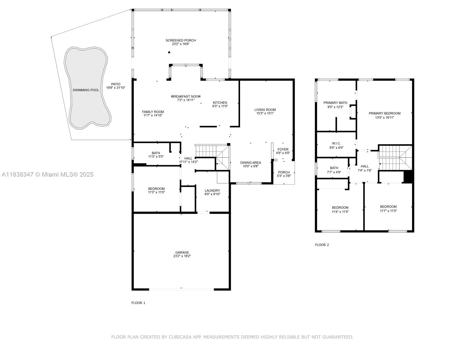 18232 Southwest 5th Street Pembroke Pines, FL 33029 - Photo 39 of 53 a picture of floor plan