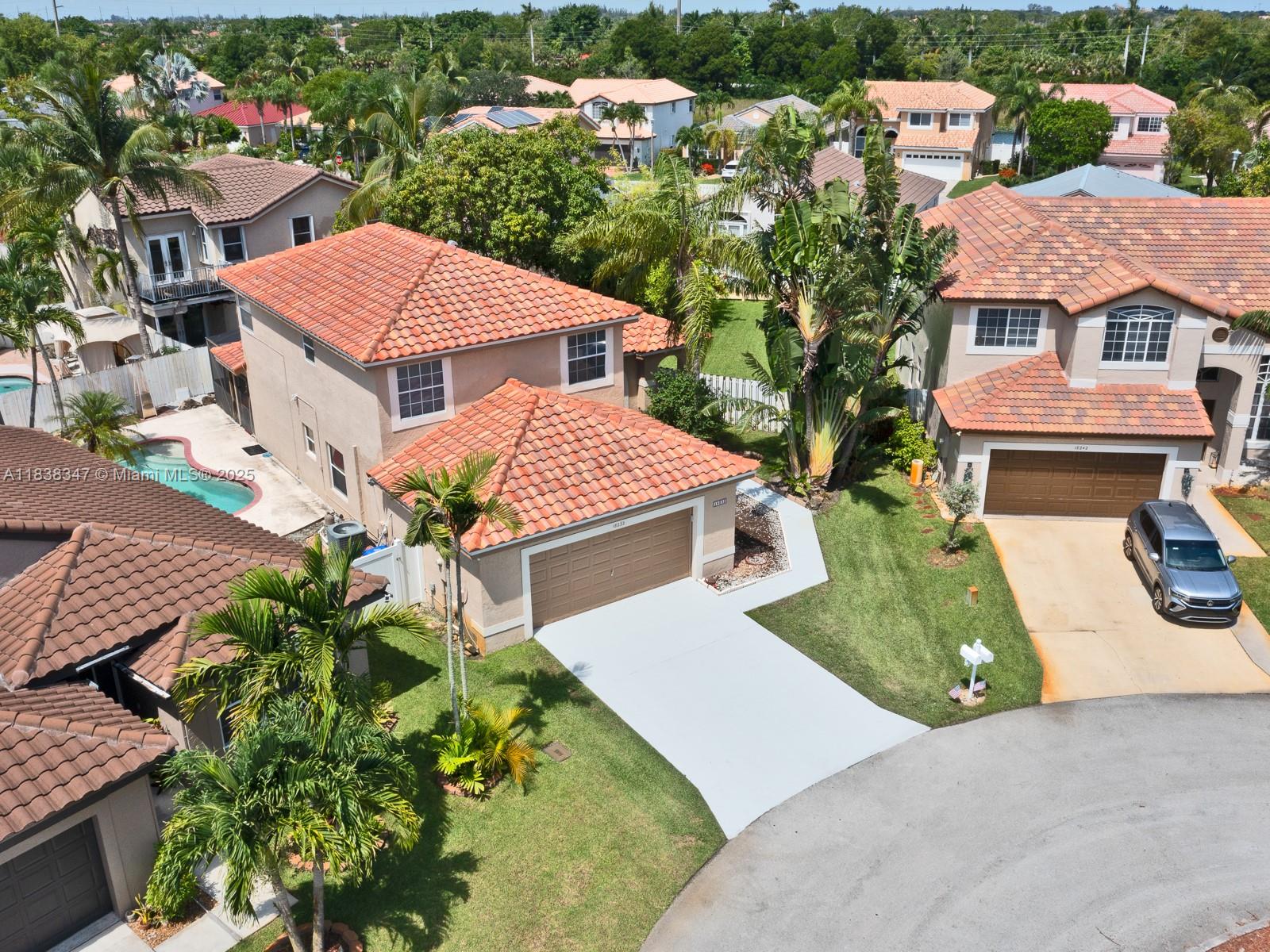 18232 Southwest 5th Street Pembroke Pines, FL 33029 - Photo 40 of 53 an aerial view of a house with a yard