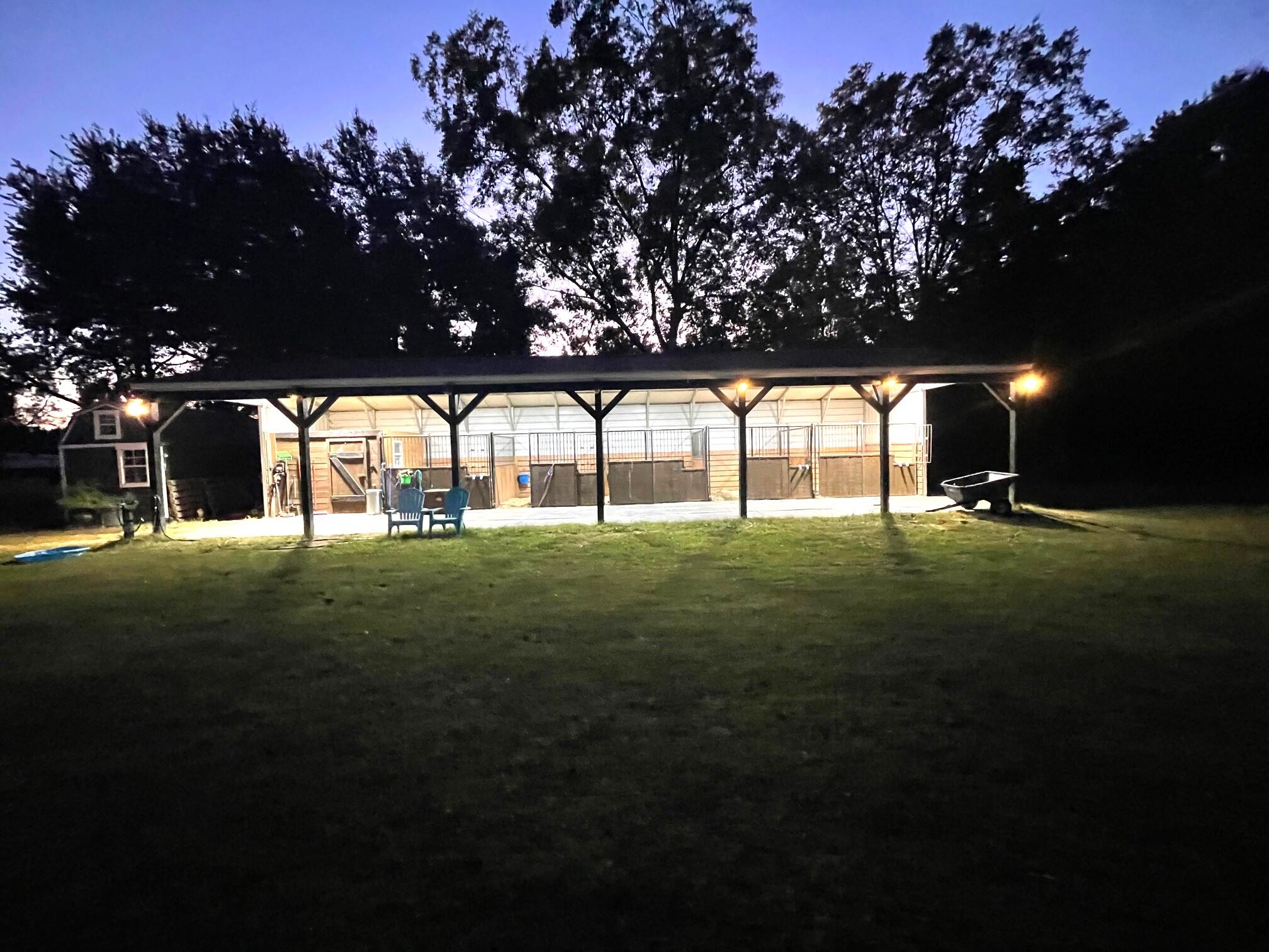 294 Nates Store Road Cameron, SC 29030 - Photo 25 of 43 Horse Barn at Night