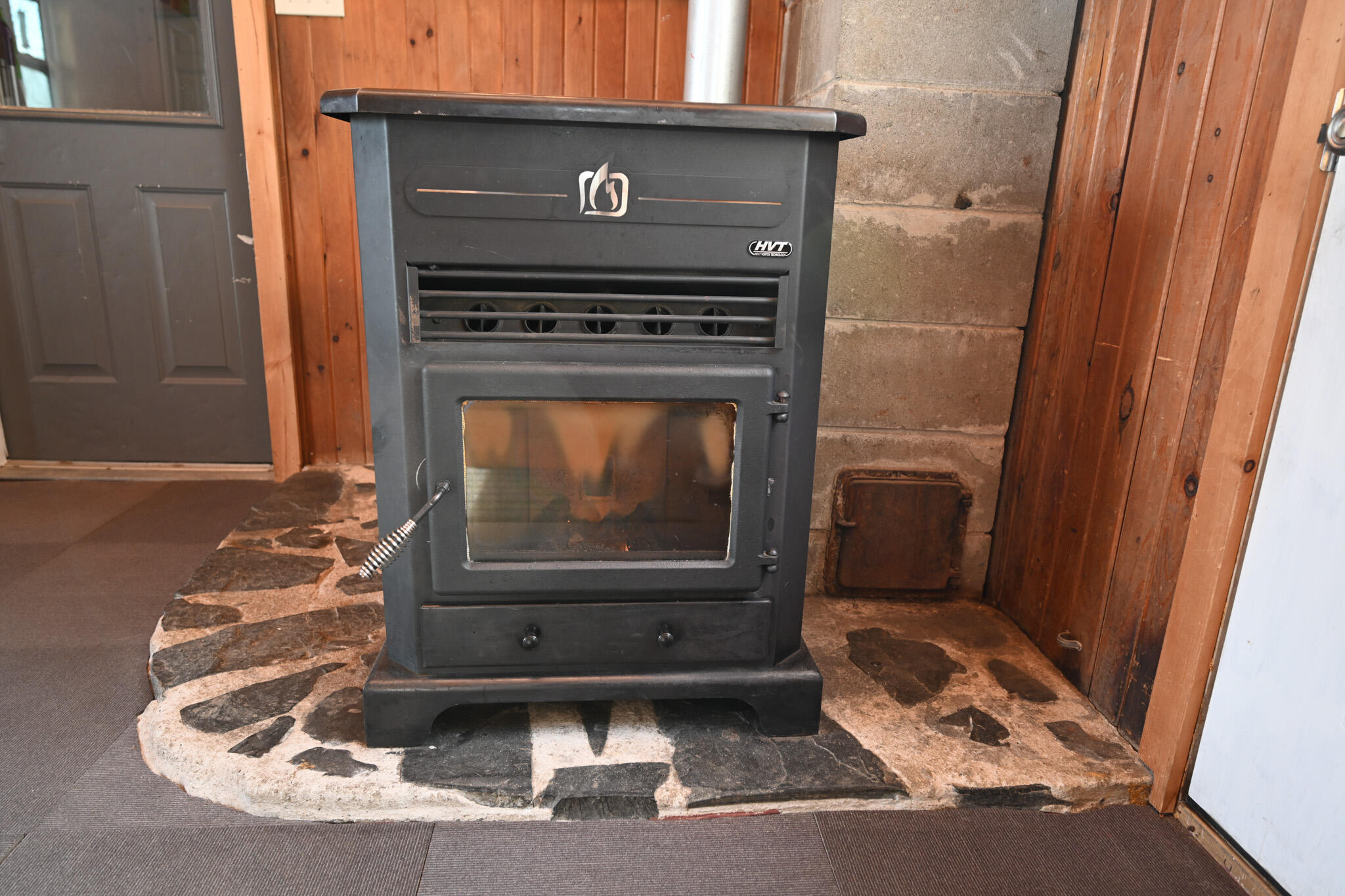 223 N Road Dixmont, ME 04932 - Photo 19 of 24 Mudroom Pellet Stove