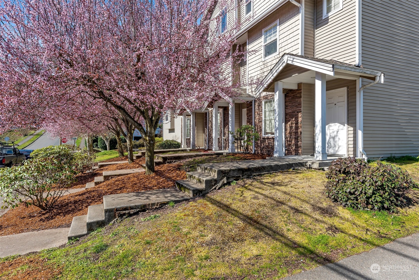 3429 Wetmore Avenue Everett, WA 98201 - Photo 7 of 19 a view of a white house with large trees and outdoor space
