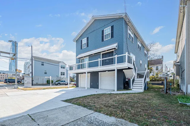 a view of a building with a street