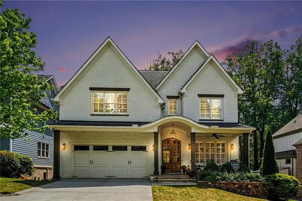 a front view of a house