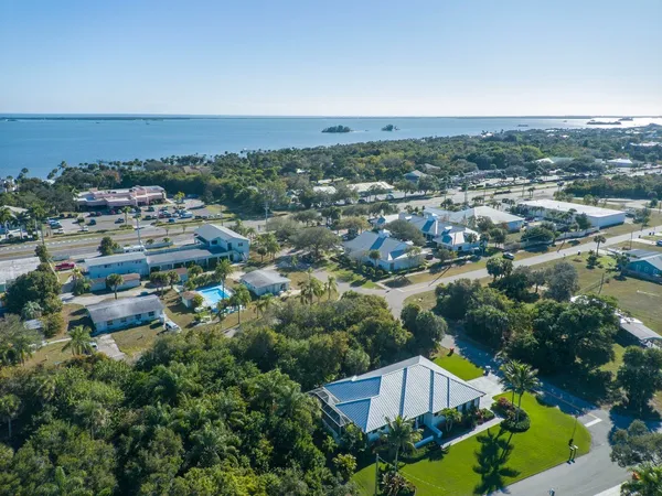 an aerial view of multiple house