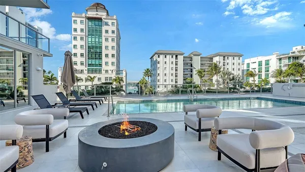 a view of pool with outdoor space