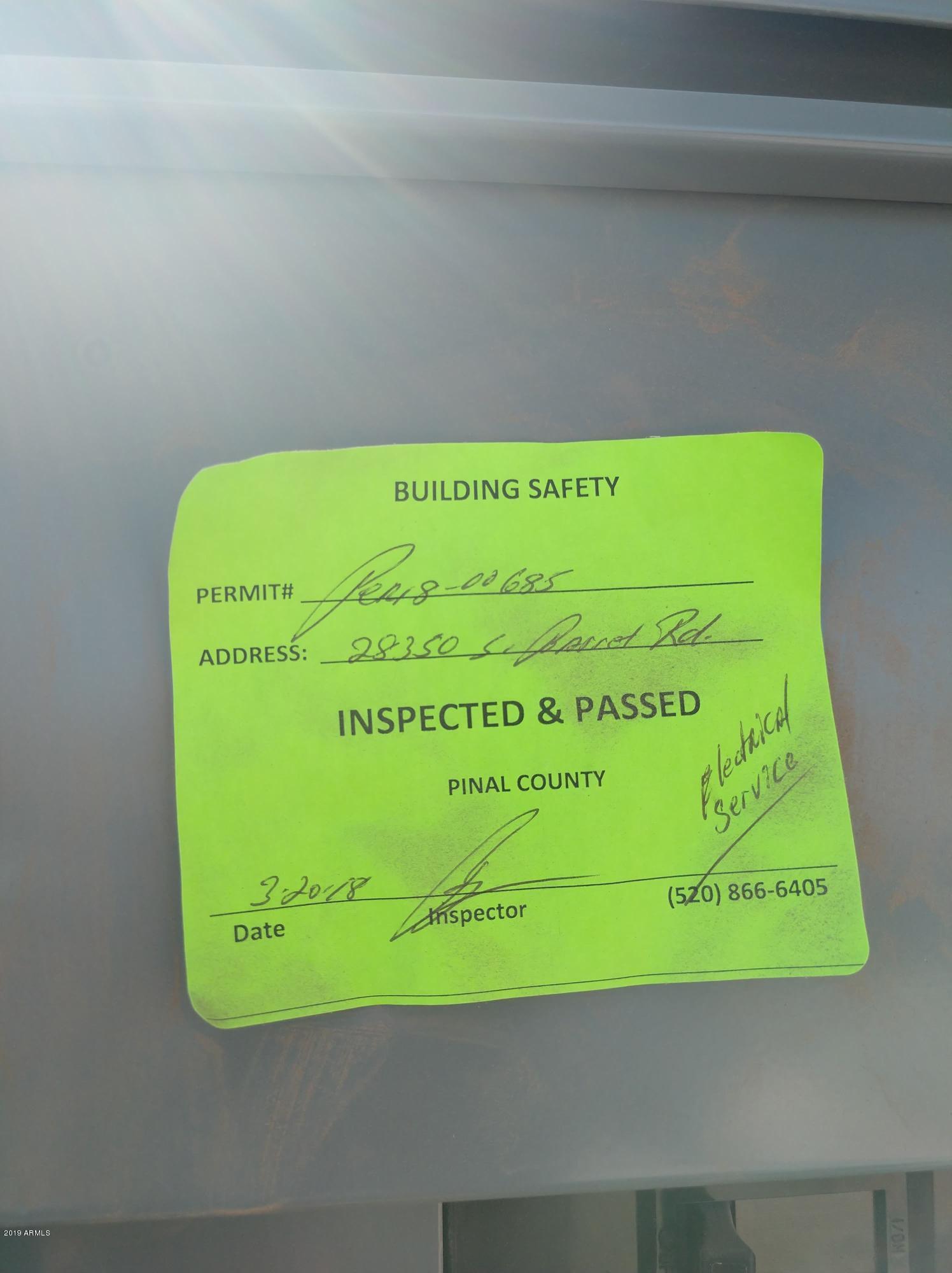 28350 South Barrett Road Eloy, AZ 85131 - Photo 14 of 27 inspection sticker_LAND_Barrett Rd (P)