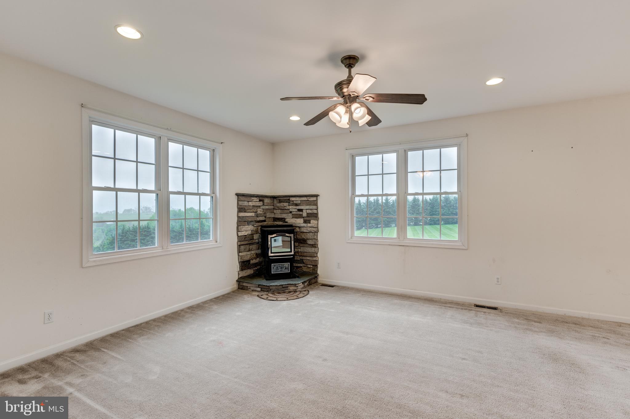 4491 Bark Hill Road Union Bridge, MD 21791 - Photo 19 of 54 Family room with pellet stove