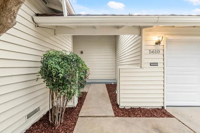 a view of a entryway door front of house