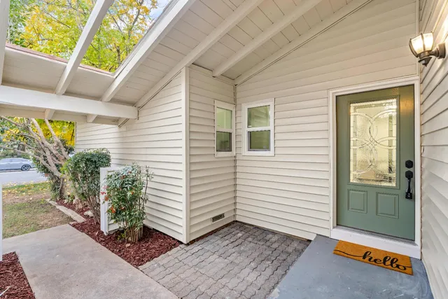 a view of a entryway door of the house