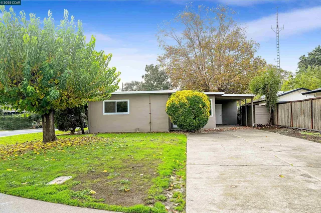 a view of a house with garden