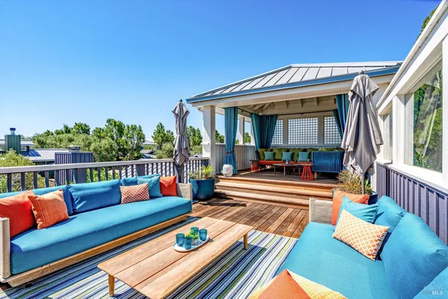 a view of an outdoor sitting space