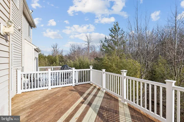 a view of a wooden roof deck