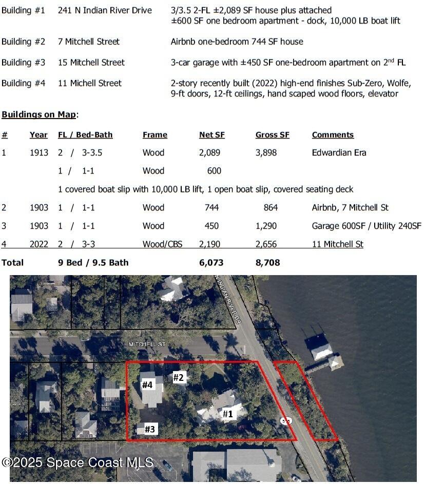 11 Mitchell Street Cocoa, FL 32922 - Photo 153 of 159 Aerial with Building Breakdown