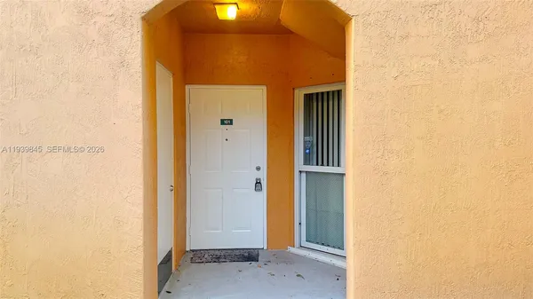 a door view with a glass door