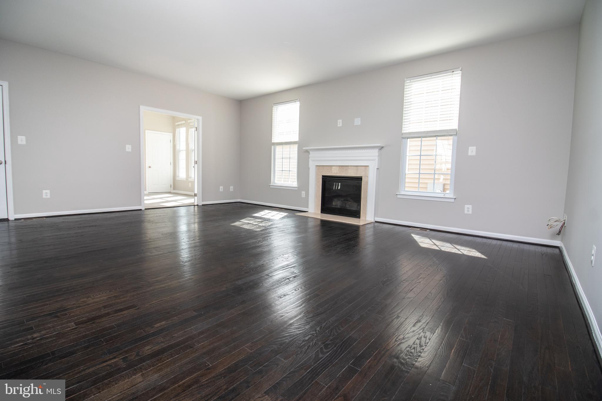 25257 Doolittle Lane Chantilly, VA 20152 - Photo 18 of 52 an empty room with wooden floor fireplace and windows