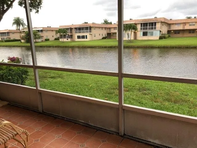 a view of a lake from a balcony