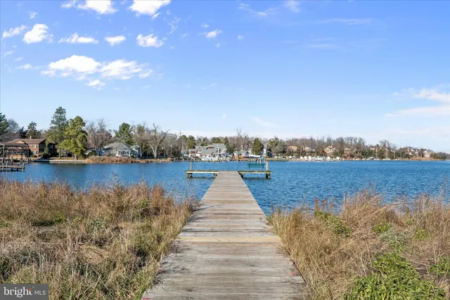 a view of lake and yard