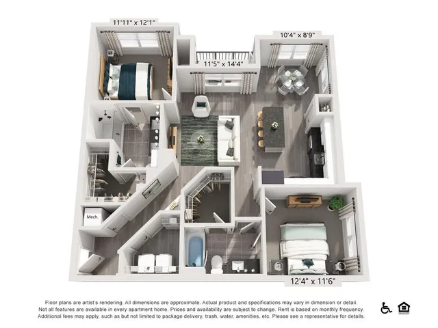 $1,821 | 3890 Floyd Road Southwest, Unit A4, Austell, GA 30106