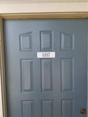 a close view of door