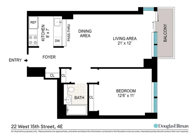 $1,295,000 | 22 West 15th Street, Unit 4E | Flatiron