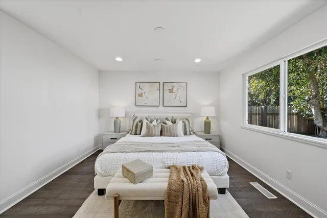 a workspace with furniture and window