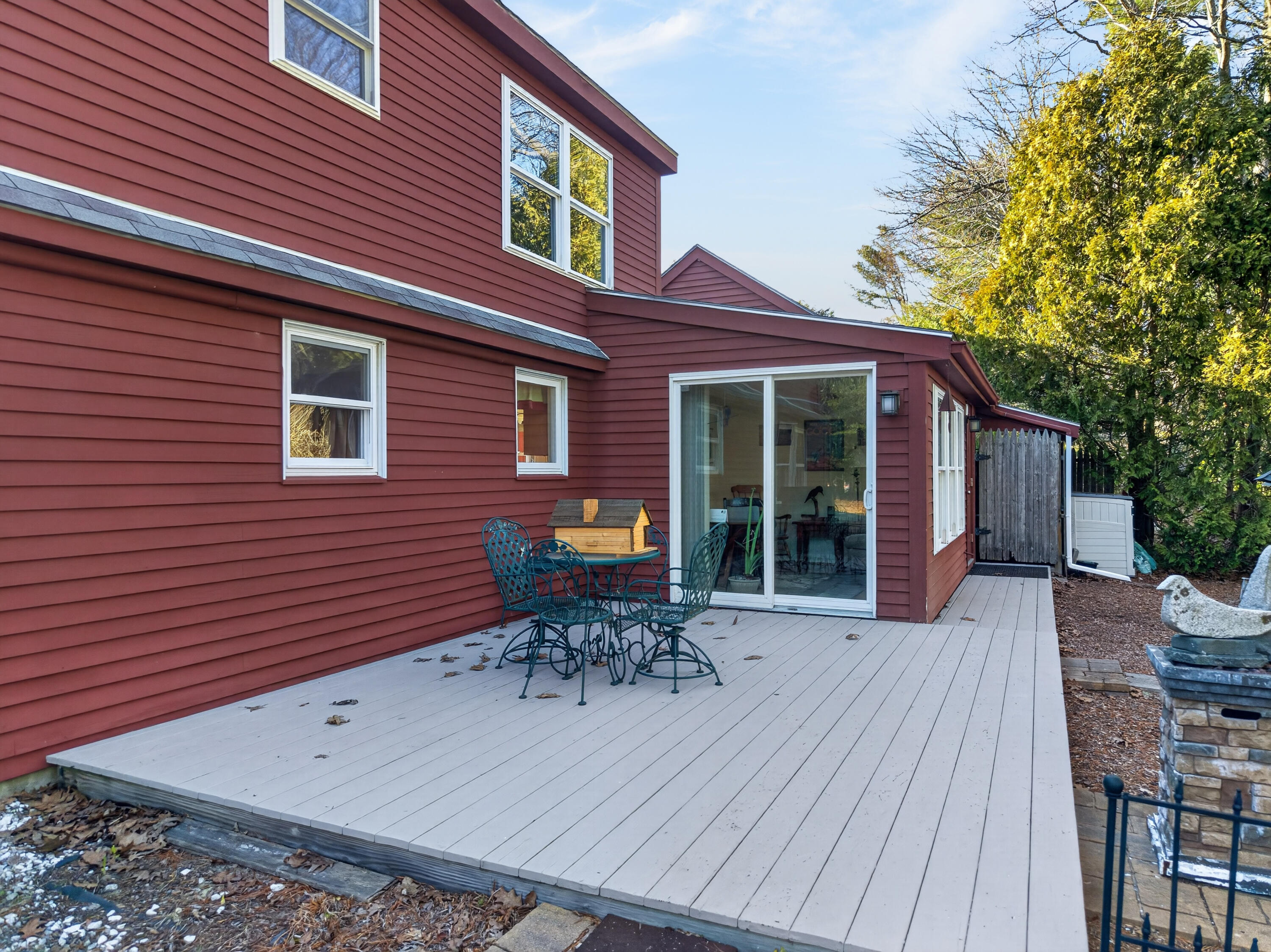84 Willow Grove Road, Unit 84 Brunswick, ME 04011 - Photo 19 of 52 Back Deck off of the Sunroom
