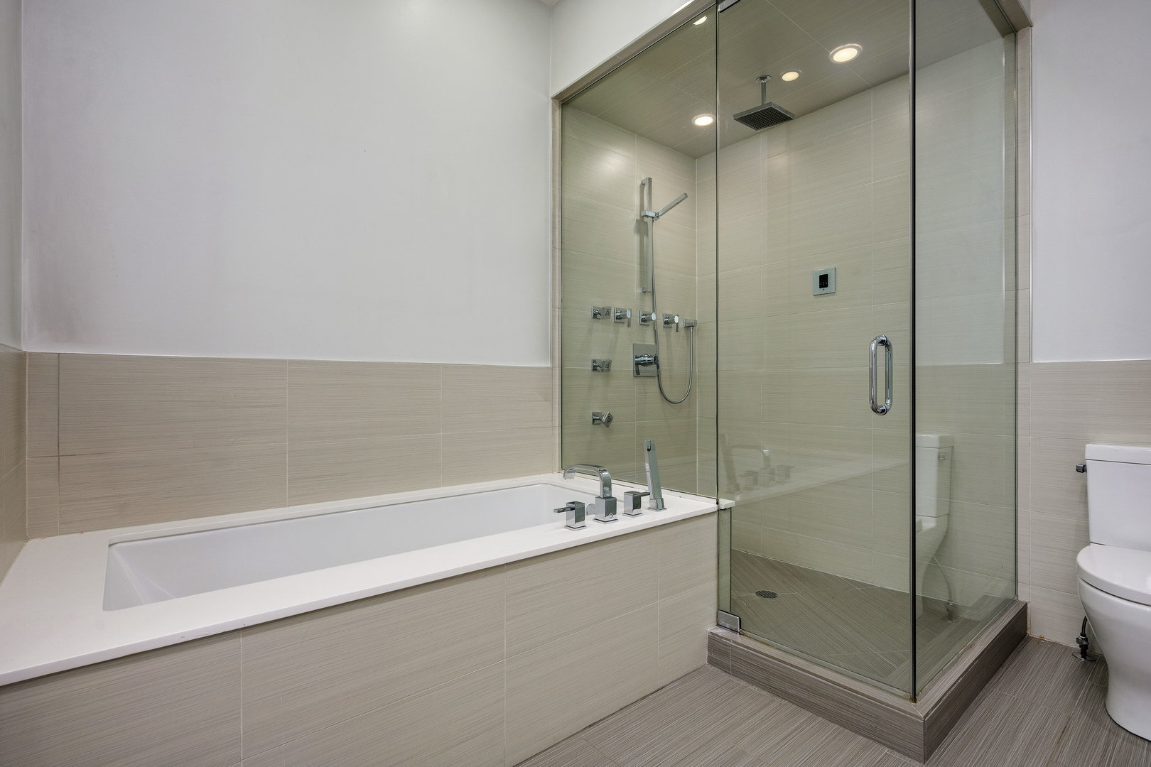 1832 West Rice Street, Unit 2 Chicago, IL 60622 - Photo 16 of 29 a spacious bathroom with a shower and a toilet