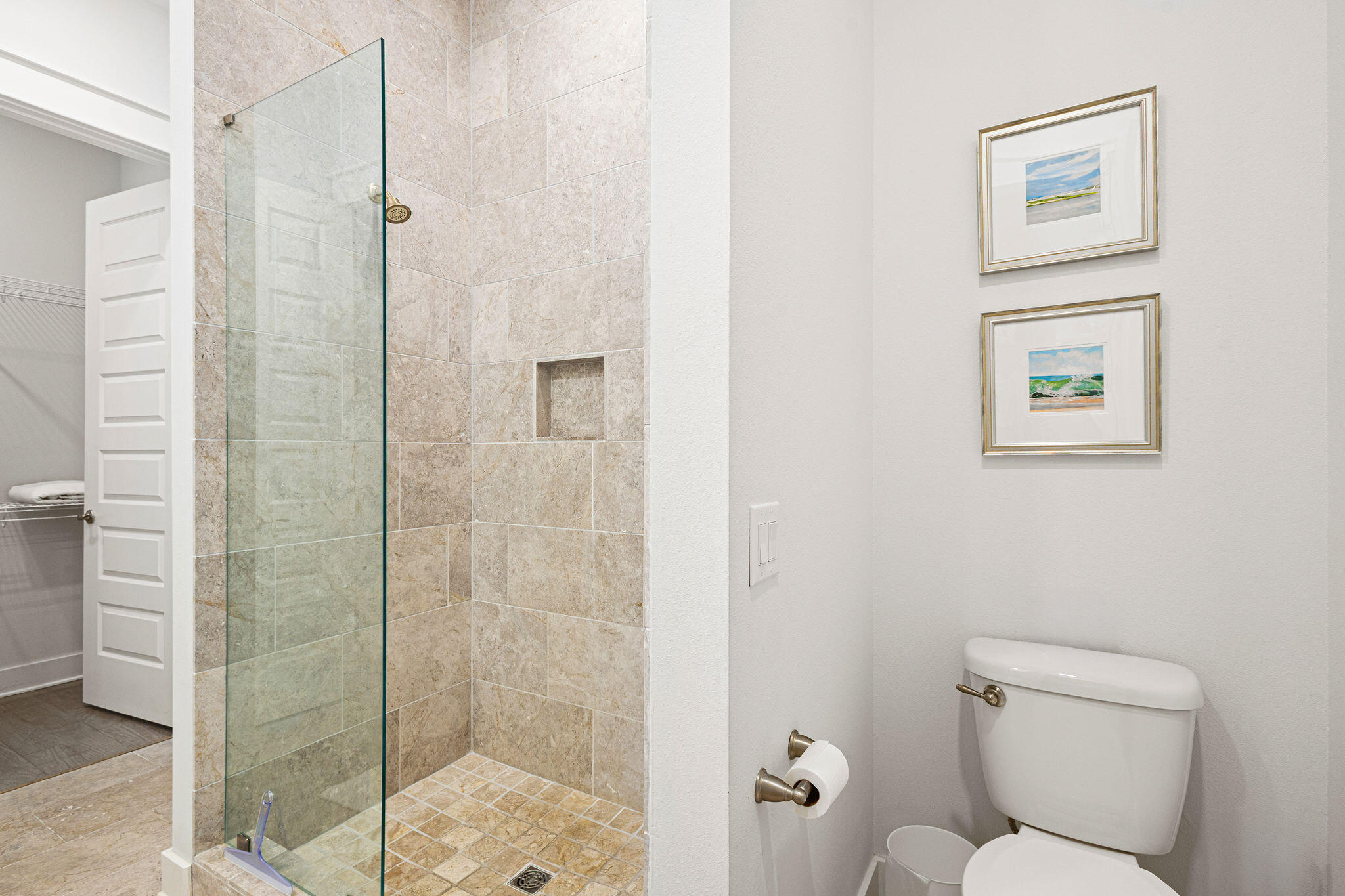 209 Milestone Dr Inlet Beach, Unit A Inlet Beach, FL 32461 - Photo 29 of 65 a bathroom with a toilet and shower